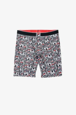 Fila Men's Black Allover Print Boxer Briefs
